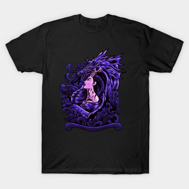 Dragon gril T-Shirt by Darrels.std